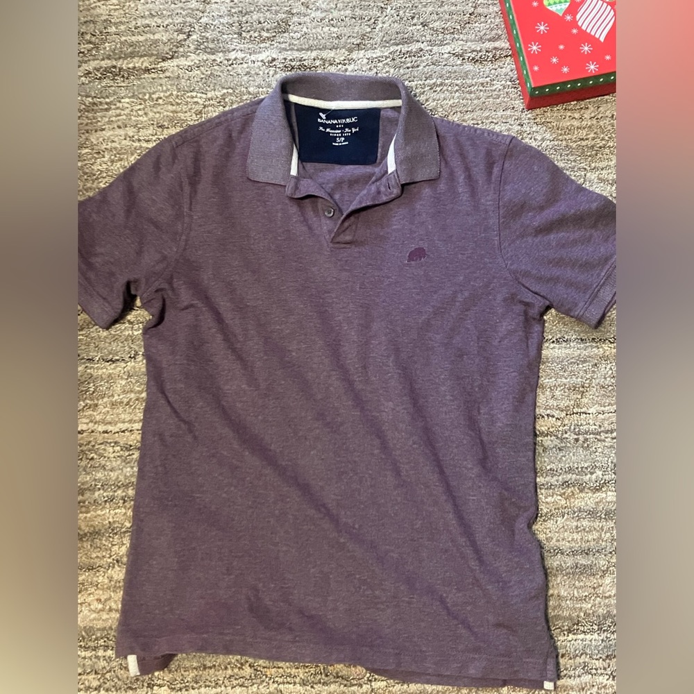 Polo Shirt short sleeve purple Banana republic